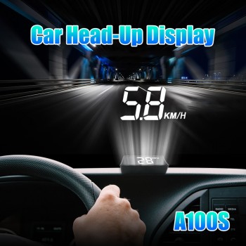 Newest A100S With Lens Hood Windshield Projector OBD2 II EUOBD Car HUD Head Up Display Overspeed Warning System Voltage Alarm