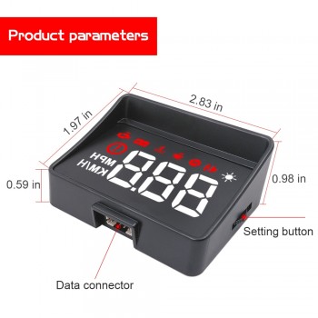 Newest A100S With Lens Hood Windshield Projector OBD2 II EUOBD Car HUD Head Up Display Overspeed Warning System Voltage Alarm