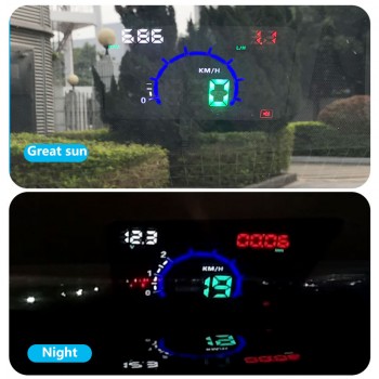 GEYIREN E350 OBD2 II HUD Car Display 5.8 Inch Screen Easy Plug And Play Overspeed Alarm Fuel Consumption display hud projector