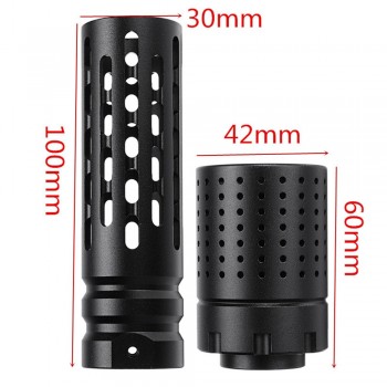 Full Metal Silencer Muffler Accessories For JinMing Gen8 M4 Water Gel Ball Blasting Toys