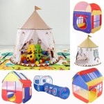 Kid Tent House Portable Princess Castle 123*116cm Present Hang Flag Children Teepee Tent Play Tent Birthday Christmas Gift