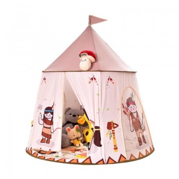 Kid Tent House Portable Princess Castle 123*116cm Present Hang Flag Children Teepee Tent Play Tent Birthday Christmas Gift