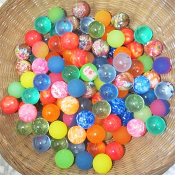 30pcs/lot Funny toy balls mixed Bouncy Ball Solid floating bouncing child elastic rubber ball of bouncy toy 25MM