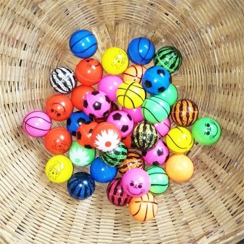 30pcs/lot Funny toy balls mixed Bouncy Ball Solid floating bouncing child elastic rubber ball of bouncy toy 25MM