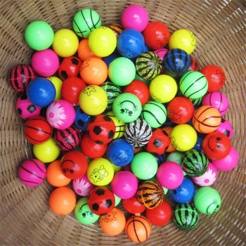 30pcs/lot Funny toy balls mixed Bouncy Ball Solid floating bouncing child elastic rubber ball of bouncy toy 25MM