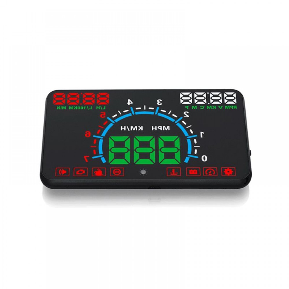 E350 5.8 Screen HUD Car Head Up Display Engine Fault Fuel Alarm Speedometer