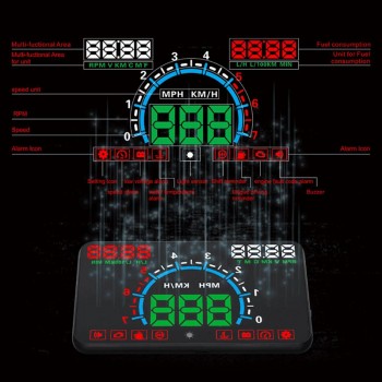 E350 5.8 Screen HUD Car Head Up Display Engine Fault Fuel Alarm Speedometer