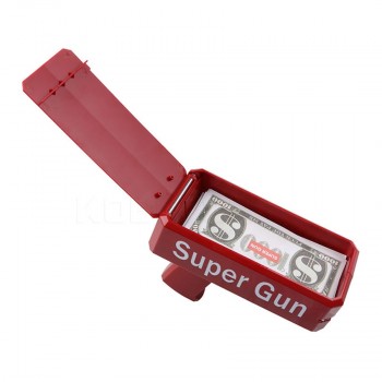 Make It Rain Money Gun Red Fashion Toy Christmas Gift Party Toys Game 1PCS Cash Cannon Funny Money Gun Toy Pistol Toy