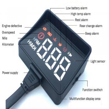 New Generation A100S Car HUD Head Up Display OBD2 EUOBD Overspeed Warning Auto Electronic Voltage Alarm Better Than A100 HUD