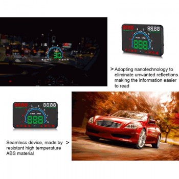New 1 Set E350 5.8 inch Screen HUD Auto Car Head Up Display Engine Fault Fuel Alarm Speedometer High Quality