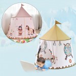 Portable Childrens Tent Carton Lions Kids Tent Ball Pool Foldable Pop Up Infant Play Teepee Tipi Play House Indoor Game Tent