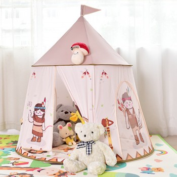 Portable Childrens Tent Carton Lions Kids Tent Ball Pool Foldable Pop Up Infant Play Teepee Tipi Play House Indoor Game Tent