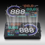 A8 5.5in Car HUD Headup Display with OBD 2 Interface Plug Auto Driving Parameters Projection