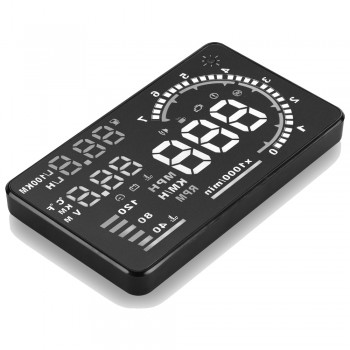 A8 5.5in Car HUD Headup Display with OBD 2 Interface Plug Auto Driving Parameters Projection