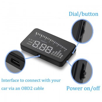 Universal Speedometer Over-speed Alarm Digital Car-styling Car Projector on the Windshield Car Hud Head up Display