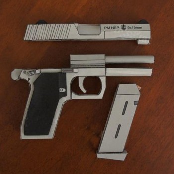 Cool DIY Paper Toy Gun Plastic Water Bullet  Water Guns Pistol Outdoor Fun Paintball Toy Guns Weapon For Cs Game Children Gifts