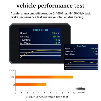 P16 3 Inch LCD  HUD obd2 Car Head Up Display Auto Intelligent On-Board Computer Car Speedometerhud Display Car Electronics