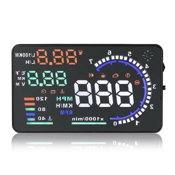 A8 5.5 Inch Car Head Up Display OBD HUD On-Board Computer hud Display Car Electronics obd2 Car Speedometer Windshield Projector