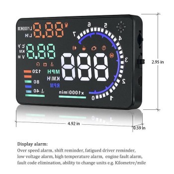 A8 5.5 Inch Car Head Up Display OBD HUD On-Board Computer hud Display Car Electronics obd2 Car Speedometer Windshield Projector