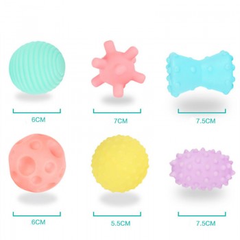 Kids Toys Childrens Textured Multi Soft Ball Toy Ball Set Develop Baby Tactile Senses Toys Training Massage Touch Hand Ball