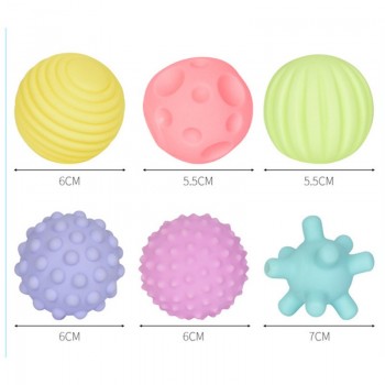 Kids Toys Childrens Textured Multi Soft Ball Toy Ball Set Develop Baby Tactile Senses Toys Training Massage Touch Hand Ball