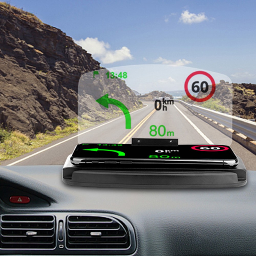 New Car Charger Holder For HUD Head-Up Display Mobile Phone Navigation Frame Windscreen Projector Phone Wireless Charger Holder