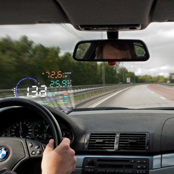 VJOYCAR A8 5.5 HUD Car Head Up Display LED Windscreen Projector OBD2 Scanner Speed Warning Fuel Consumption Data Diagnostic
