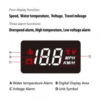GEYIREN A100 Car HUD Head Up Display OBD2 II EUOBD Overspeed Warning System Projector Windshield Auto Electronic Voltage Alarm