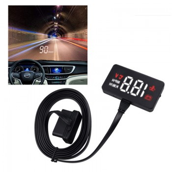 A100 HUD Head Up Display Car OBD2 II EUOBD Overspeed Warning System Auto Electronic Voltage Alarm Windshield Projector A100