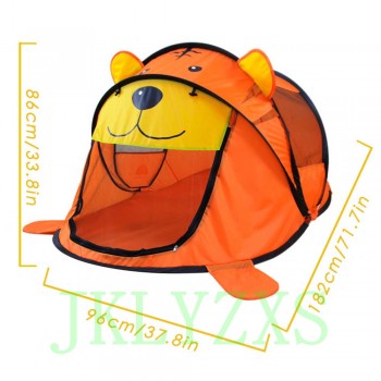 Portable Tiger Childrens Tent Cartoon Animal Kids Play House Outdoors Large Pop Up Toy Tents Indoor Net Infant Ball Pool