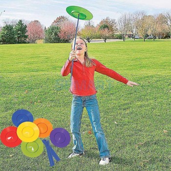 6 sets Plastic Spinning Plate Juggling Props Performance Tools Kids Children Practicing Balance Skills Toy Home Outdoor Garden