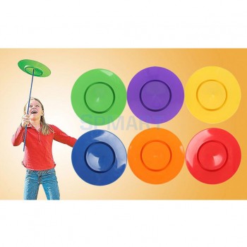 6 sets Plastic Spinning Plate Juggling Props Performance Tools Kids Children Practicing Balance Skills Toy Home Outdoor Garden