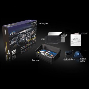 4E 5.5 Car OBD2 II EUOBD car HUD Head Up Display Overspeed Warning System Projector Windshield Auto Electronic Voltage Alarm