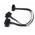 2 in 1 OBD II 16 Pin OBD Cable ELM327 Male To Female Y Splitter Elbow Extension Cable For HUD Car monitor