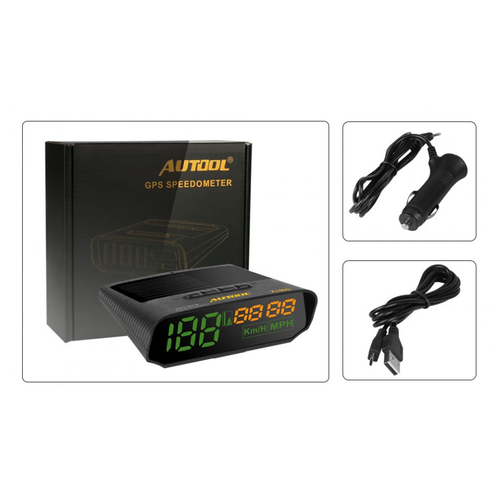 AUTOOL X100S Universal Car HUD GPS Head Up Display KM/h MPH Overspeed Auto Warning Altitude Speedometer Electrical Instruments