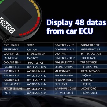 New Digital Speed Car Monitor Head-up Display OBD2 Auto OBD Car Tuning Accessories Speedometer RPM Temperature Turbo Pressure