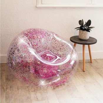 100cm Giant Inflatable Sofa Colorful Glitters Mattress Lounger Lazy Sleeping Bag For Adult Children Indoor Outdoor Toys Air Sofa