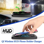10W/7.5W Qi Wireless Charger Car HUD GPS For Samsung S9 Plus Head Up Display Phone Holder Wireless Charging For iPhone 8 Plus X