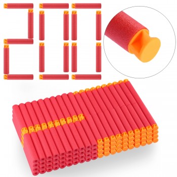 200PCS For Nerf Bullets Soft Flat Head 7.2cm Refill Darts Toy  Bullets for Nerf Series Blasters Kid Children Christmas Gifts