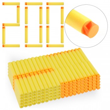 200PCS For Nerf Bullets Soft Flat Head 7.2cm Refill Darts Toy  Bullets for Nerf Series Blasters Kid Children Christmas Gifts