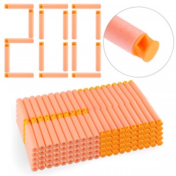 200PCS For Nerf Bullets Soft Flat Head 7.2cm Refill Darts Toy  Bullets for Nerf Series Blasters Kid Children Christmas Gifts