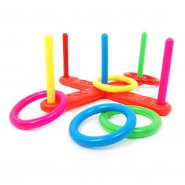 2017 NEW Hoop Ring Toss Plastic Ring Toss Quoits Garden Game Pool Toy Outdoor Fun Set  D50
