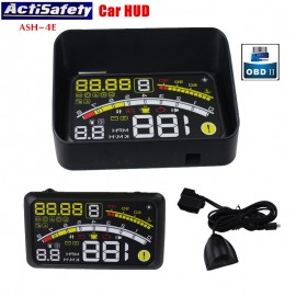 ActiSafety 4E OBDII Cars Head Up Display Film 5.5 Screen HUD Head-Up Display Windshield Projector OBD2 Cable Car Hud+Bracket