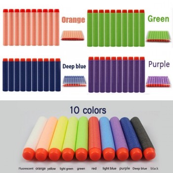 Hot Sale 100 pcs Mix Color Refill Bullets Dart For Elite Series Blasters Refill Soft Bullet Toy Gun