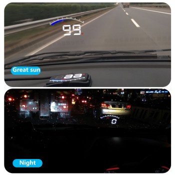 Car Head Up Display OBD2 3.5 Inch Projector Glass Vehicle Auto DigitalCar Driving Data Display Speed RPM Water Temperature HUD