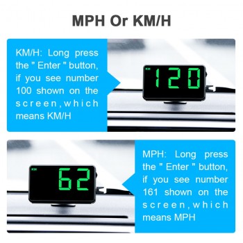 VJOYCAR C80 4.5 GPS Speedometer Hud Display Digital Car Speed Alarm MPH KM/H Altitude Display Projector C60s For GAZ GAZelle