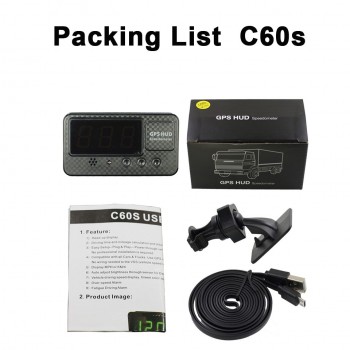 VJOYCAR C80 4.5 GPS Speedometer Hud Display Digital Car Speed Alarm MPH KM/H Altitude Display Projector C60s For GAZ GAZelle