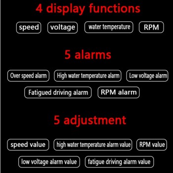 GEYIREN A200 hud car universal head up display speedometer obd2 temperature water Projection on the windshield for car hud 2018