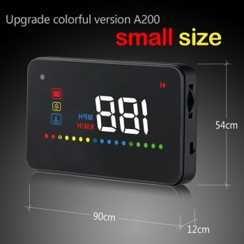 GEYIREN A200 hud car universal head up display speedometer obd2 temperature water Projection on the windshield for car hud 2018