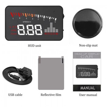 GEYIREN 3 Inch X5 OBD2 HUD Display Car Water Temperature Speedometer Hud Head Up Display Electronic Hud Cars Free Shipping 2016